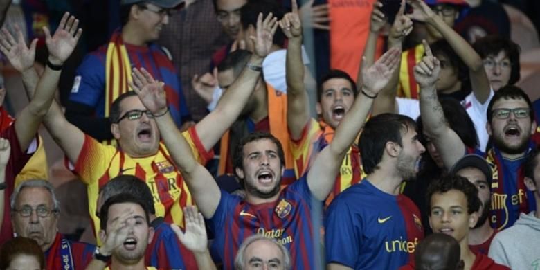 Para suporter klub sepak bola Spanyol, Barcelona.