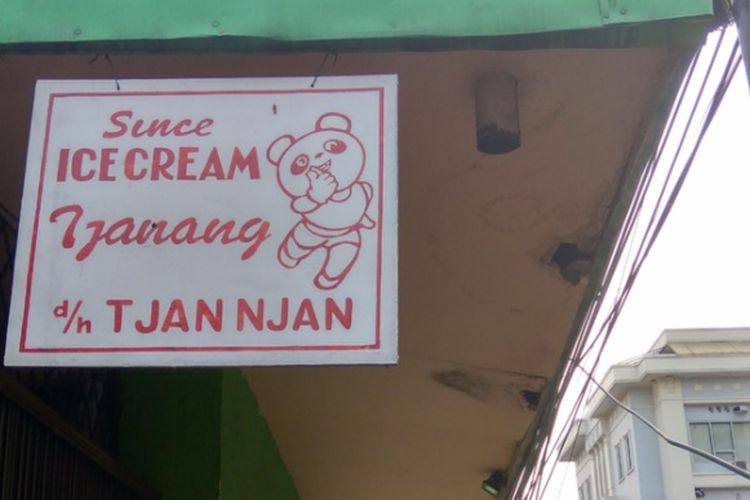 Es krim Tjan Njan di Cikini, Jakarta Pusat.