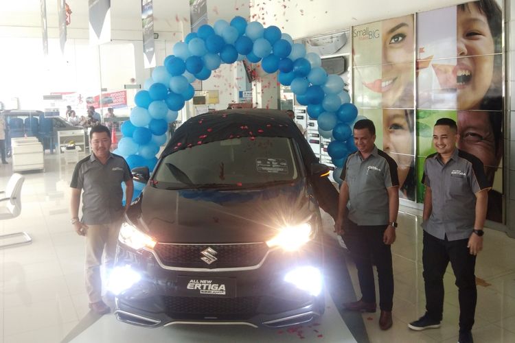 Peluncuran All New Ertiga Suzuki Sport, di diler Surya Batara Mahkota Senin (8/4/2019).