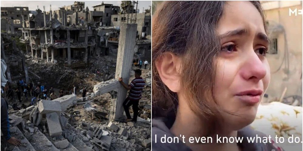 Bocah Palestina Ini Menangis Melihat Rumahnya Hancur oleh Serangan Israel