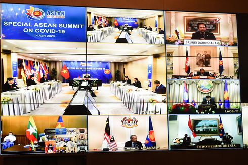 Gelar Rapat Virtual, Pemimpin ASEAN Bahas Penanganan Covid-19
