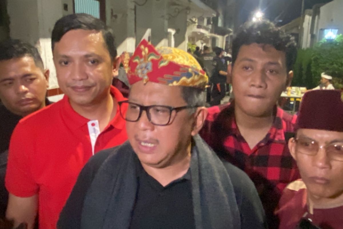 Sekjen PDIP, Hasto Kristiyanto, di Surabaya, Selasa (29/10/2024).
