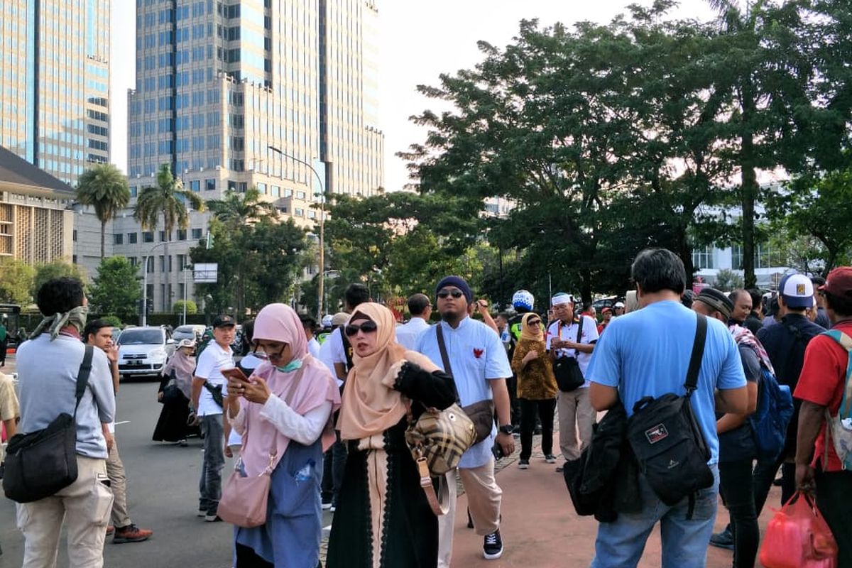 Usai doa bersama, massa aksi di MK bubarkan diri, Selasa (18/6/2019)