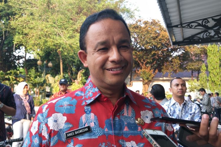 Gubernur DKI Jakarta Anies Baswedan di Balai Kota DKI Jakarta, Jalan Medan Merdeka Selatan, Kamis (24/10/2019).