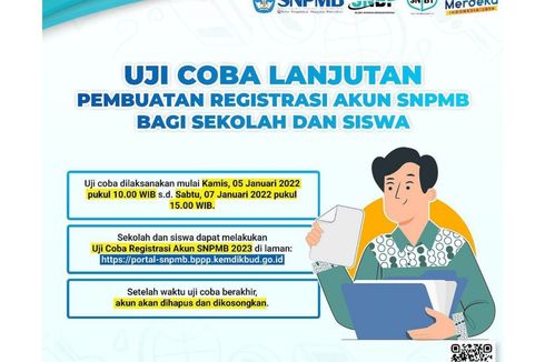 Uji Coba Registrasi Akun SNPMB 2023 Diperpanjang, Siswa Sudah Coba?