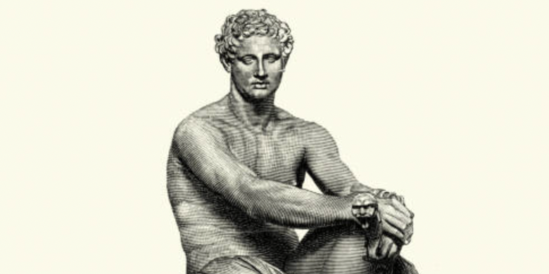 ilustrasi dewa Yunani Ares.