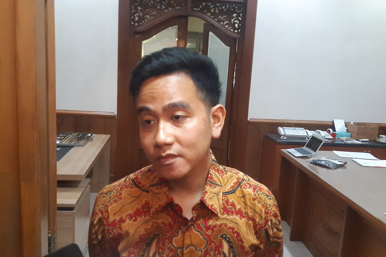 Wali Kota Solo, Gibran Rakabuming Raka di Balai Kota Solo, Jawa Tengah, Selasa (18/7/2023).