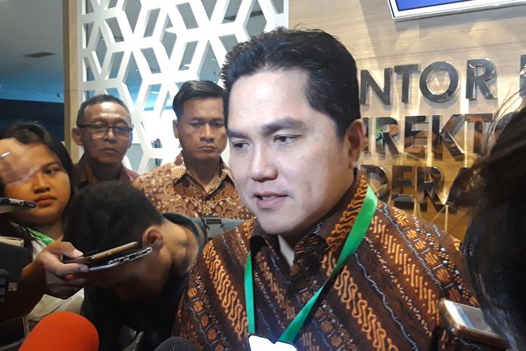 Menteri BUMN Erick Thohir di Jakarta, Jumat (13/12/2019).