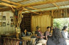 Kafe Kopi di Tengah Kebun Jeruk dan Dekat Air Terjun di Danau Toba