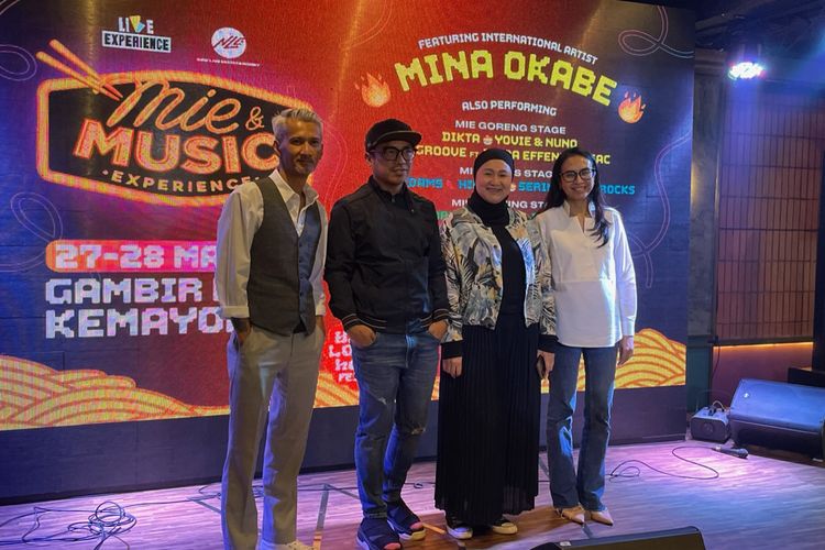 Jumpa pers festival Mie & Music Experience di kawasan Senopati, Jakarta Selatan, Senin (20/3/2023). 