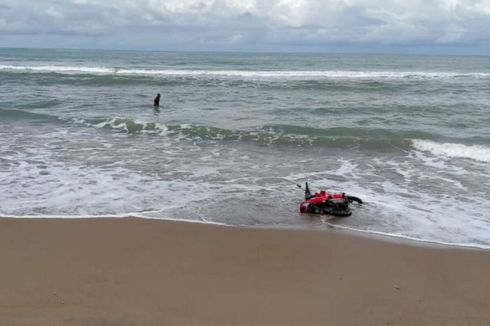 Ceburkan Diri dengan Sepeda Motor ke Laut, Seorang Pria Hilang Ditelan Ombak Pantai Serang