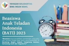 Dibuka Beasiswa BATI 2023 di SMA/MA Unggulan Beberapa Kota Ini