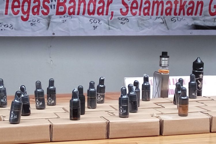 Ilustrasi liquid vape. Polda Metro Jaya menangkap seorang pengedar liquid vape berbahan baku sabu.