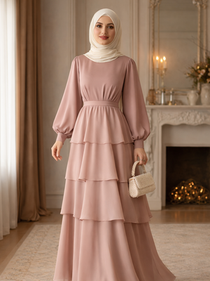 Tren gamis lebaran berlayer