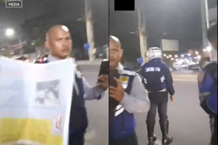 Tangkap layar video petugas Dishub Medan dituduh minta martabak [Twitter/@Heraloebss].