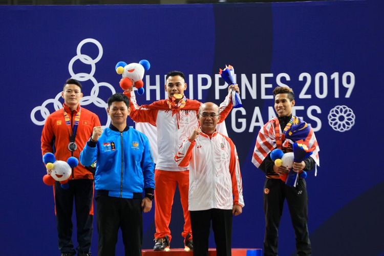 Menko PMK Muhadjir Effendy saat menghadiri salah satu cabang olahraga di Sea Games 2019 di Filipina, Minggu (1/12/2019).