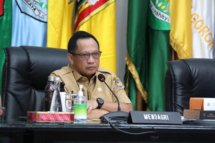 Mendagri Tito saat Rapat Koordinasi Pengendalian Inflasi Daerah.