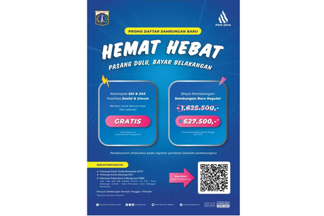 Pemasangan Sambungan Baru Gratis PAM JAYA Tetap Berlaku, Berikut Syarat dan Ketentuannya