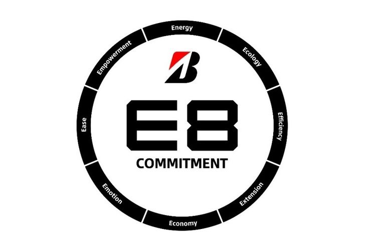 Logo komitmen terbaru perusahaan yang dinamakan ?Bridgestone E8 Commitment.?