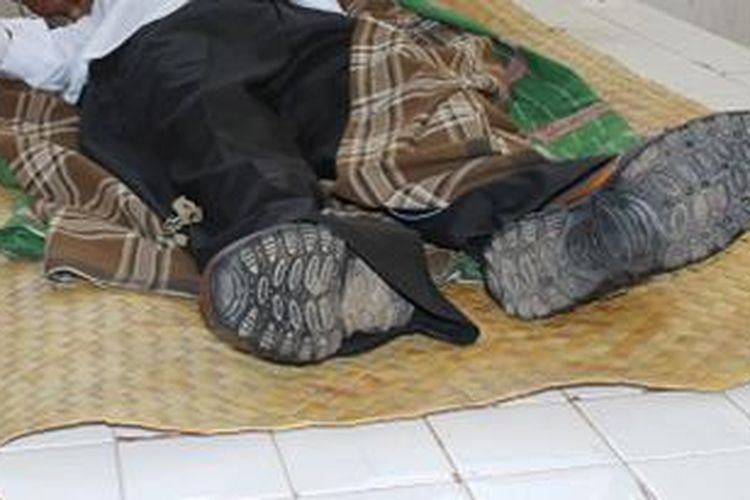 Mayat yang ditemukan sejumlah siswa SD Gereja Masehi Injili Timor (GMIT) Oetalus, Kecamatan Bikomi Selatan kabupaten Timor Tengah Utara (TTU), Nusa Tenggara Timur.