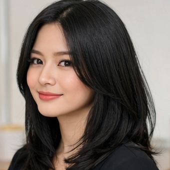 30 model rambut segi layer oval 3 tingkat hadir dengan variasi stylish, dari sebahu hingga glam, cocok tampil dengan rambut bervolume.