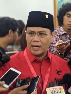 Wasekjen PDI-P Ahmad Basarah di Kantor DPP PDI-P, Jakarta, Sabtu (1/9/2018).