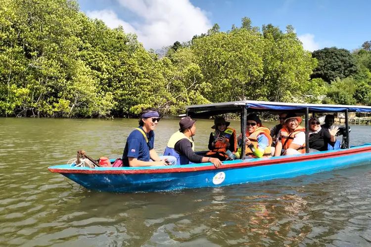 Tur manggrove di kampung wisata Desa Pengudang.