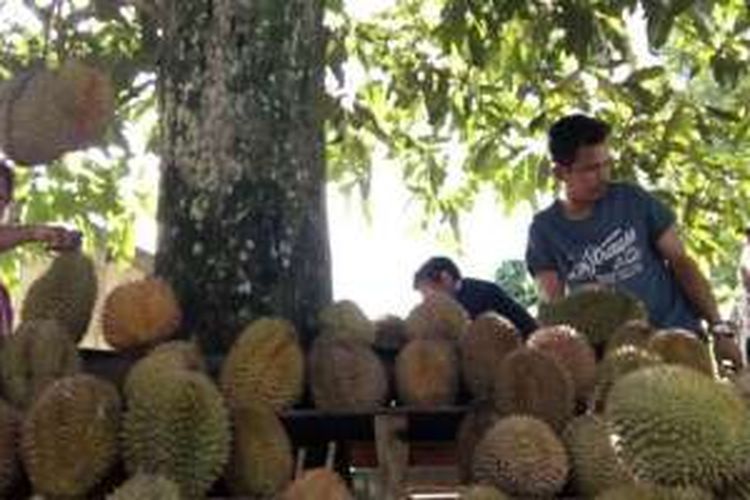 Durian Lhong terletak di lintas Gunung Kulu, Desa Sengkomulat Kecamatan Lhong, Kabupaten Aceh Besar, Aceh.