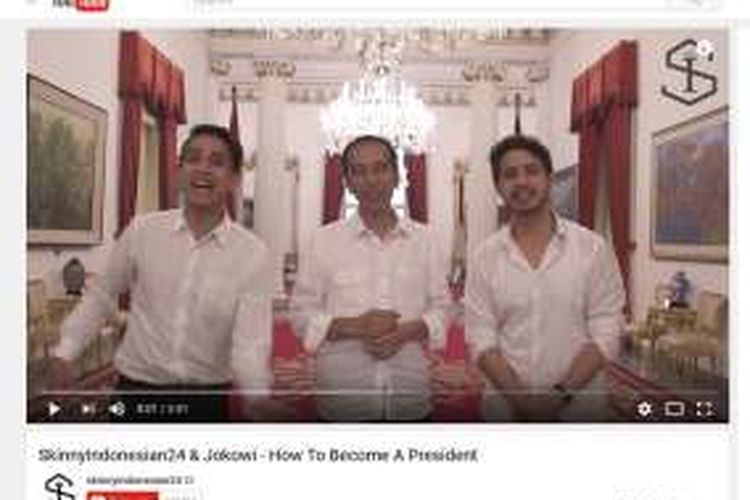 Presiden Joko Widodo berbagi tips untuk menjadi presiden di akun YouTube 