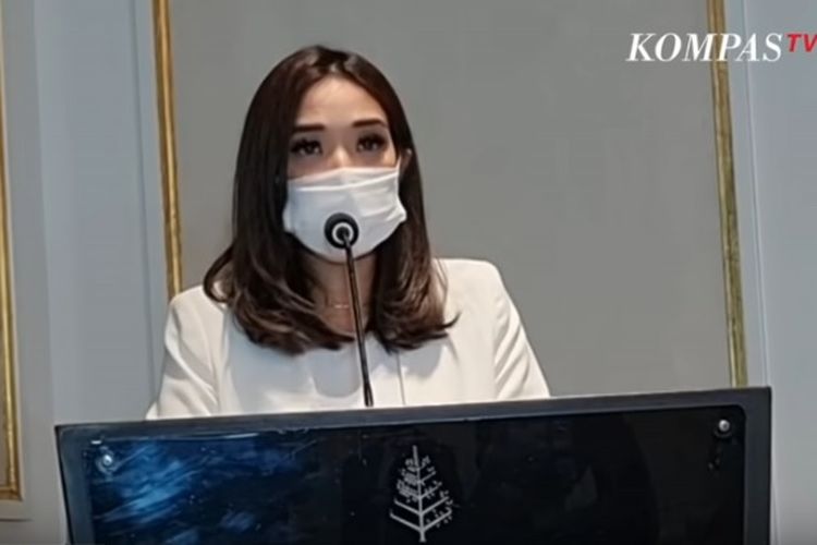 Artis Gisella Anastasia atau Gisel memberikan pernyataan terkait kasus video syur, Rabu (6/1/2021).