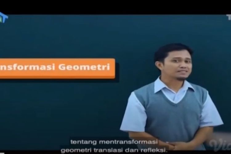 Tangkapan layar dari tayangan TVRI tentang transformasi geometri