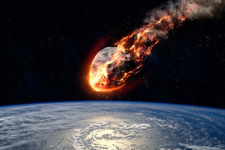 Ilustrasi meteor jatuh, meteor hantam Bumi, 430.000 tahun lalu meteor menghantam Antartika.