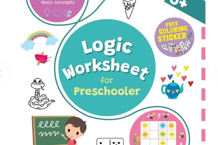 Buku Logic Worksheet For Preschooler 5+.