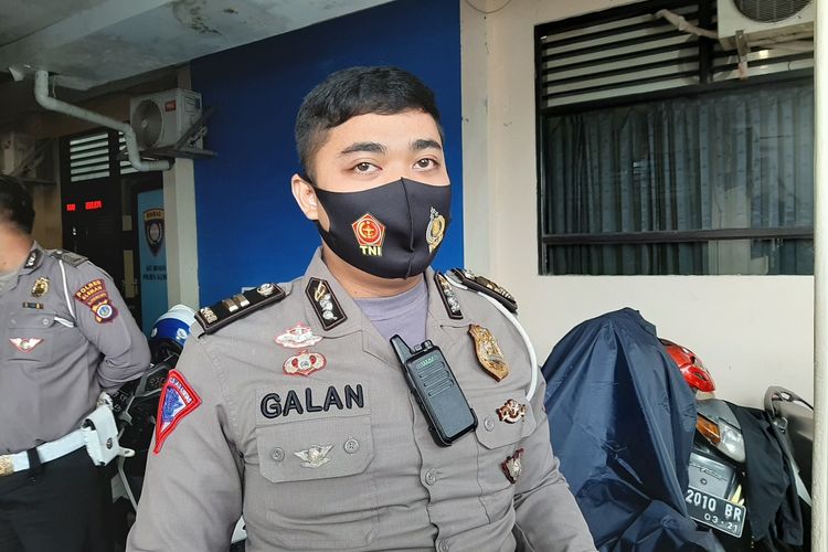 Kanit Laka Lantas Polres Sleman, Iptu Galan Adi Darmawan saat menemui wartawan