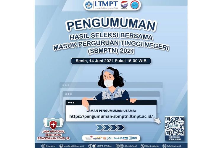 Poster pengumuman SBMPTN 2021