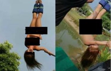 Warga Thailand Kecam Aksi "Bungee Jumping" Bugil Gadis China