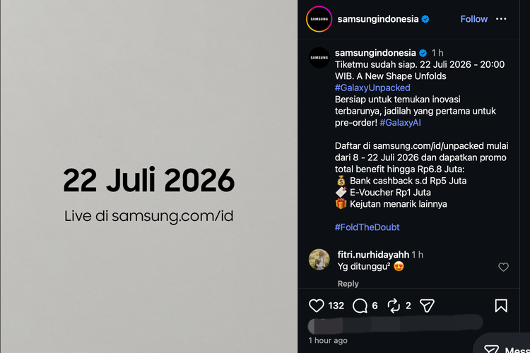 Samsung Gelar Galaxy Unpacked 22 Juli, Galaxy Z Fold 8 Meluncur?