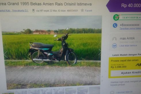 Sepeda Motor Bekas Amien Rais Dijual Rp 40 Juta