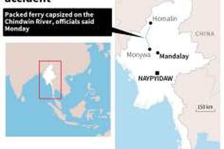 Sedikitnya 25 orang tewas akibat kapal feri tenggelam di Myanmar.