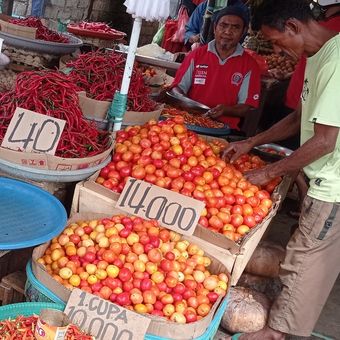 Daftar harga pangan di tingkat pedagang eceran secara nasional berdasarkan data PIHPS.
