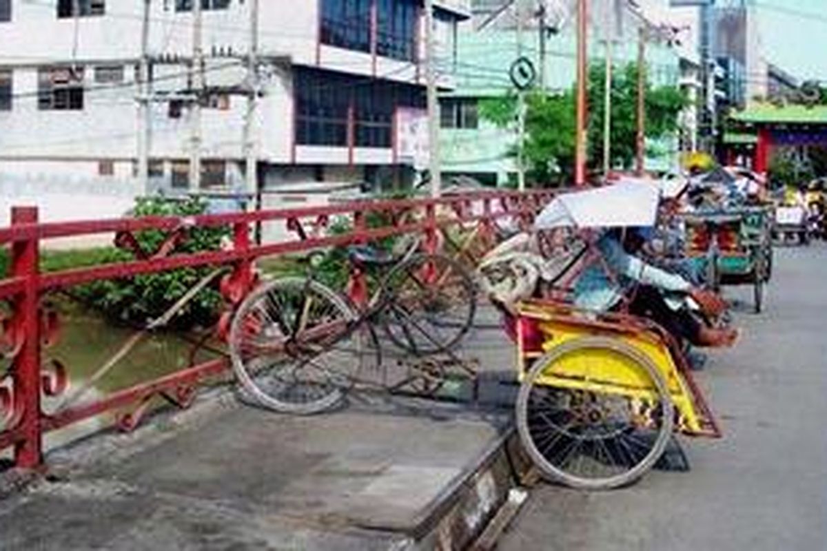 Kawasan Jembatan Merah di Surabaya.