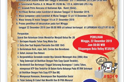 Pemilihan RW di Jatiasih Bekasi, Calonnya Harus Setor Rp 15 Juta untuk Biaya Pendaftaran