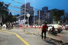 Kabel Semrawut di Jalan KH Wahid Hasyim Dirapikan