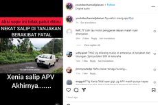 Aksi Xenia Ingin Menyalip APV di Tanjakan Tapi Gagal