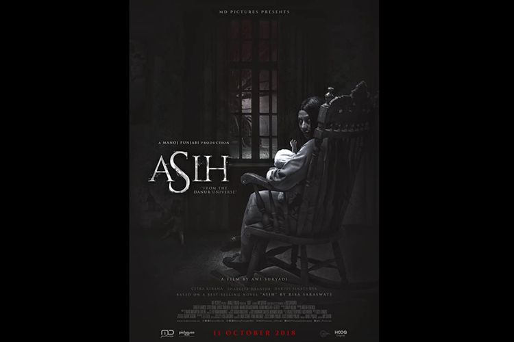 Shareefa Daanish dalam film horor Asih (2019).
