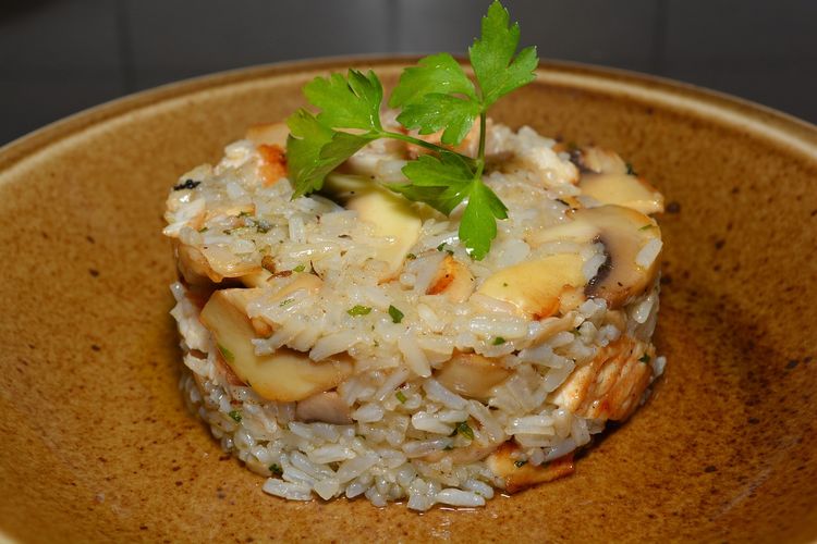 Ilustrasi nasi ayam rice cooker