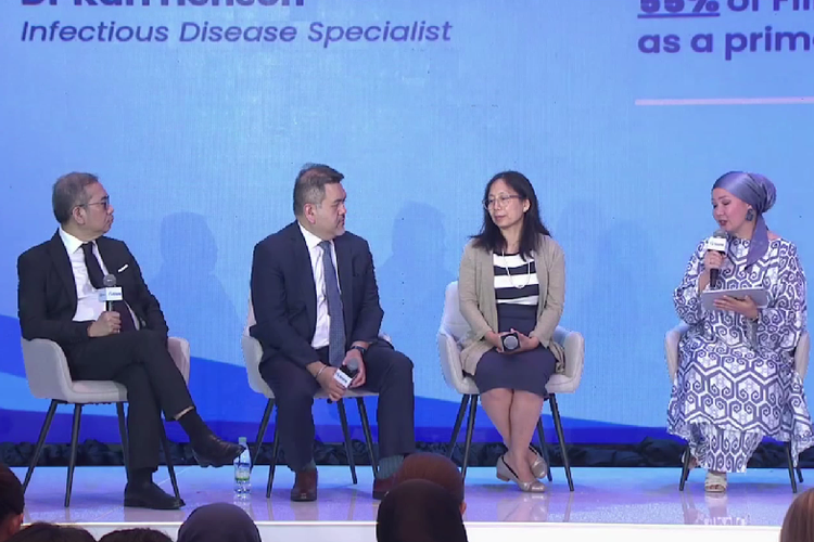 Tangkapan layar webinar ?For the Reasons That Matter? yang diselenggarakan Pfizer Indonesia dalam rangka Pekan Imunisasi Dunia 2026 dan diikuti Kompas.com secara daring pada Selasa (28/4/2026). Banyak orang dewasa ingin sehat, tetapi masih menunda menjaga kesehatan pernapasan yang berisiko memicu penyakit serius.