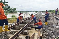 Lintasan Tergenang Banjir di Grobogan, Ini 5 Perjalanan Kereta Api yang Terdampak