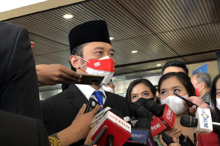 Wakil Ketua Umum Partai Demokrat Edhy Baskoro Yudhoyono atau Ibas ditemui di kompleks Parlemen, Senayan, Selasa (16/8/2022!. 