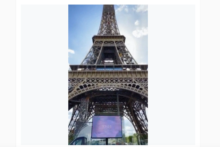 Ucapan selamat ulang tahun Jungkook BTS di Menara Eiffel